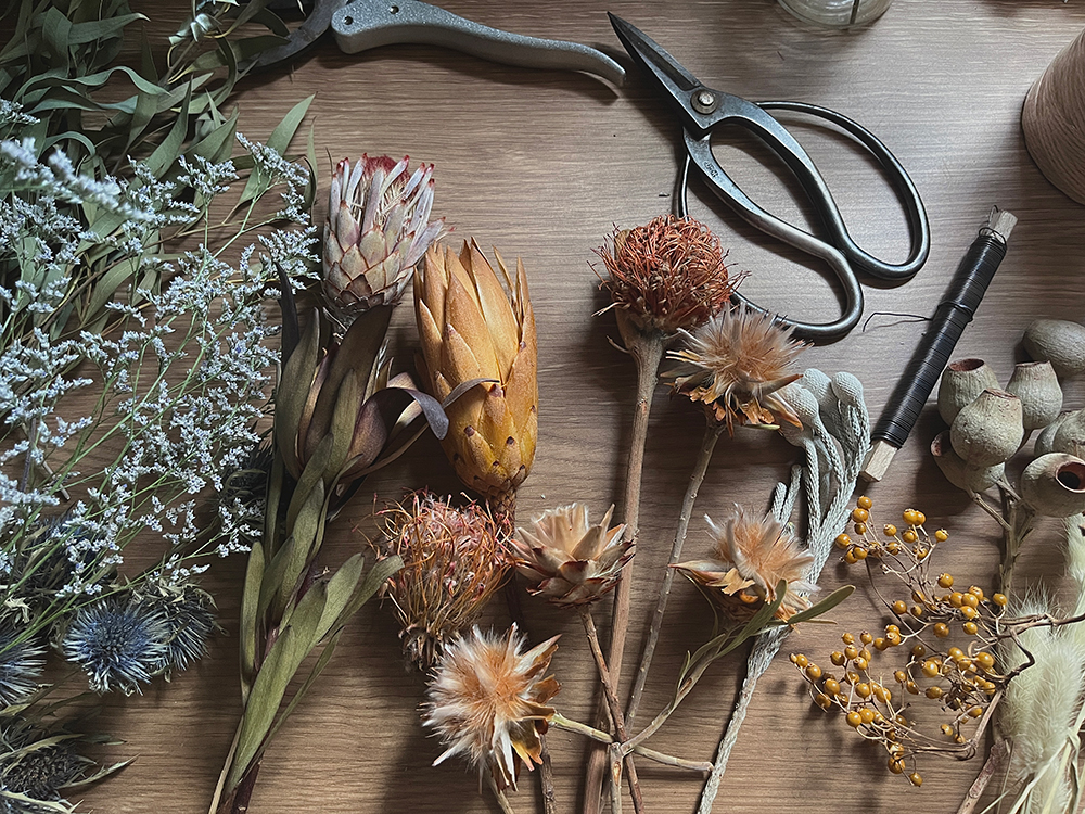 ドライフラワー スワッグ ブーケ ドライフラワーオーダー セミオーダー
